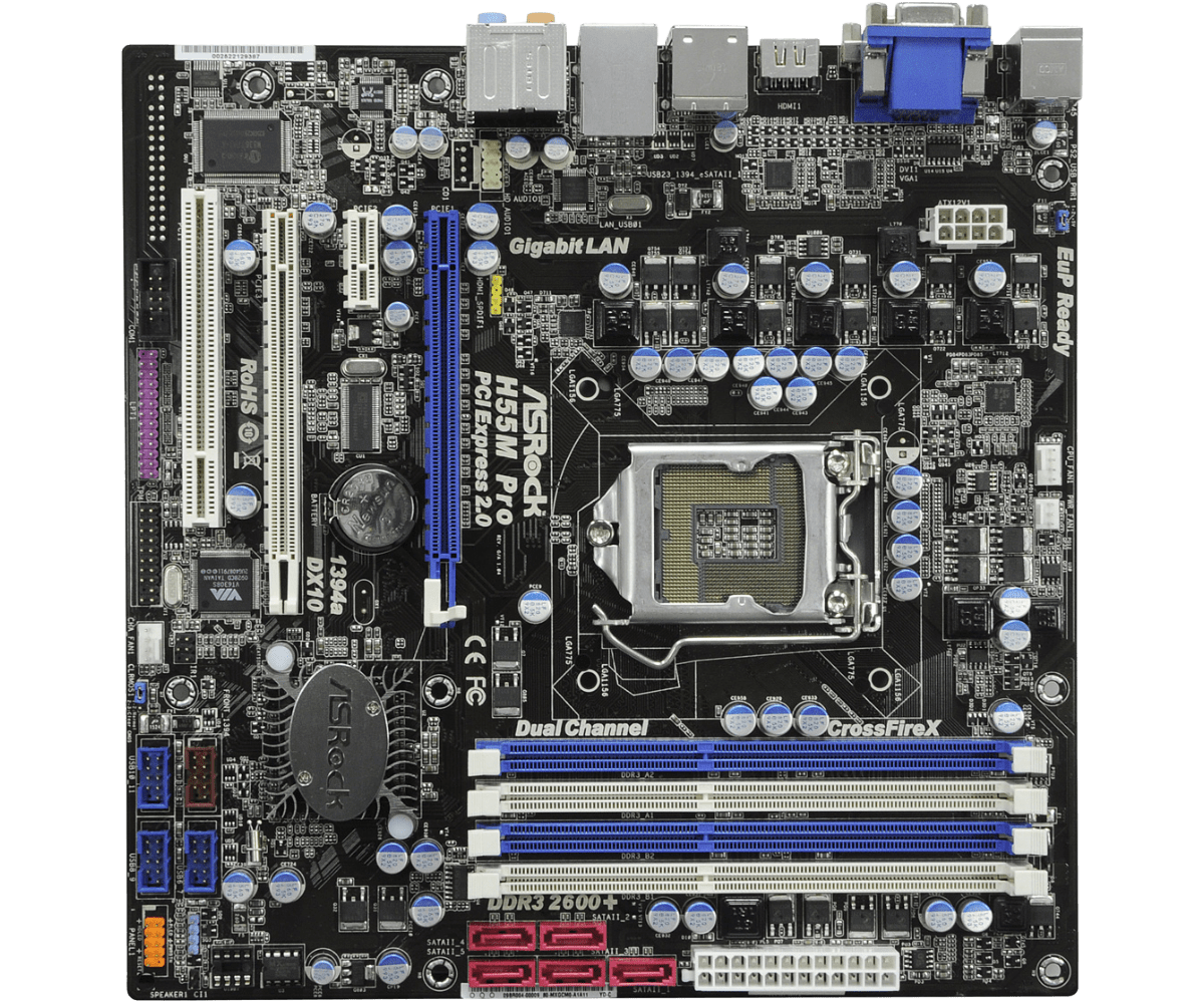 Asrock h55m le не включается